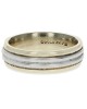 Grooved Milgrain Band in Platinum and Gold